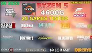 Ryzen 5 4600G Vega 7 - Gaming Test - 25 Games Tested in 2023