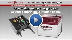 Extending Aircraft Battery Life by Maintenance Charging