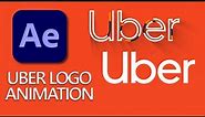 Uber Logo Animation in Adobe After Effects - After Effects Tutorial - No Plugins.