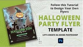 Creating Spooky Halloween Party Flyer Template in Adobe Photoshop