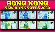Currency of the world - Hong Kong. Hong Kong dollar. New banknotes of Hong Kong 2020.