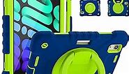 New iPad Mini 6 Case Kids 2021,iPad Mini 6th Generation Case for Kids Built-in Pencil Holder,Heavy Duty Shock Resistant Rugged with 360 Degree Swivel Handle Rugged Case for iPad Mini Case Kids