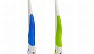 MOUTHWATCHERS Dr Plotkas Extra Soft Flossing Toothbrush Manual Soft Toothbrush for Adults, Ultra CleanToothbrush, Good for Sensitive Teeth and Gums, 2 Pack - Colors May Vary