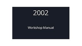 2002 Mitsubishi Montero/Pajero Workshop Manual PDF | ServicingManuals