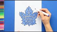 How to draw the Toronto Maple Leafs Logo (NHL Team)