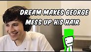Dream makes Georgenotfound mess up his hair on the cooking stream