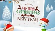 Merry Christmas & Happy New Year Greetings, Best Wishes, social media post , E card
