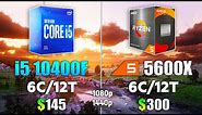 Core i5 10400F vs Ryzen 5 5600X - How Big is the Difference in 1080p & 1440p?