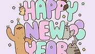 Happy New Year! 🎊 #pusheen #pusheentok #cute #kawaii #newyear | Pusheen