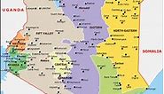 Kenya Map | HD Political Map of Kenya