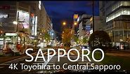 4K Sapporo Night Drive Toyohira to Central Sapporo City 札幌夜景ドライブ