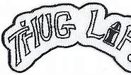 Thug Life Tattoo Patch Ink Badge Script Iron On Embroidered