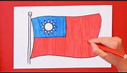 How to draw Flag of Taiwan
