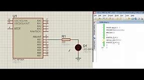 First tutorial on Pic Microcontroller programming ( MikroC + Isis ) HD