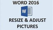 Word 2016 - Resize Picture - How to Adjust Enlarge and Edit Image Size in Microsoft Images Photo MS