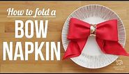 Napkin Art: Folding A Bow | Apartment Therapy