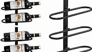 Metal Wine Rack Wall Mounted, Wine Bottle Holder for 6 Bottles, 2 Packs Wall Wine Rack Shelf, Wine Storage, Black