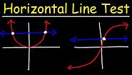 Horizontal Line Test and One to One Functions
