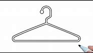 How to draw a Hanger easy step by step | Drawing coat hanger