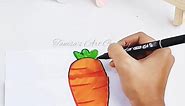 Rabbit & Carrot Emoji Mix Drawing #satisfying #emoji #art