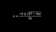 The Quadratic Formula Song - With Harmony