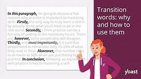 Transition words: why and how to use them (with video explanation)