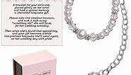 Cherished Babe to Bride Keepsake Cross Bracelet Baptism Gift for Infant Newborn Baby Girl in Sterling Silver with Cultured Pearls