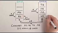 Converting Between Bits and Bytes - Practice Problems - General Maths