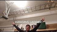 How to Make Ladder Storage Ceiling Hangers