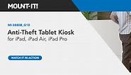 Mount-It! Anti-Theft Tablet Floor Stand Kiosk, Tablet Kiosk Floor Stand with Universal Enclosure, Locking Tablet Mount Stand for iPad Gen 7-10, iPad Pro, iPad Air, iPad 10.2 inch, iPad 10.9