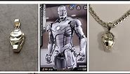 DIY How to make a Iron Man head silver pendant