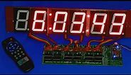 Large 7 segment LED clock 12 volt 6 digit Internet clock with date time and Alarm by Manmohan Pal