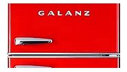 Galanz GLR31TRDER Retro Compact Refrigerator with Freezer Mini Fridge with Dual Doors, Adjustable Mechanical Thermostat, 3.1 Cu Ft, Red