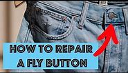 How to replace the rivet button on your pants fly