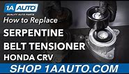 How to Replace Serpentine Belt Tensioner 02-14 Honda CRV