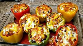 How to make the BEST Stuffed Bell Peppers on Earth | Vegetarian style | The simple way