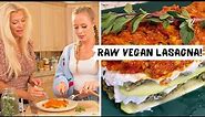CARA BROTMAN Shows Us How To Make RAW VEGAN LASAGNA (best raw food I have ever tasted!)