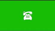 phone calling icon animation green screen video