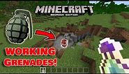 How to Make Grenades in Minecraft | Bedrock Command Block Tutorial