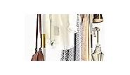 Clothing Rack for Hanging Clothes, White Freestanding Clothes Rack Heavy Duty, Small Hanging Rack Hall Tree, Very Sturdy Coat Rack Stand White USYD-201