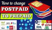 sim card postpaid to prepaid | how to change sim card postpaid to prepaid | saudi postpaid sim |