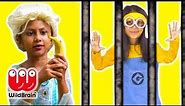 Princess Elsa Saves The Minions From Maleficent - Princesses In Real Life | WildBrain Kiddyzuzaa