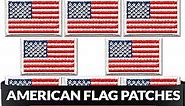 Small American Flag Patches (10-Pack) Patriotic Embroidered Iron-On US Flag Patch Appliques, Iron On, Glue On, or Sew On to Uniforms, Hats, Backpacks, Jackets, Pants, & Accessories.