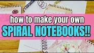 SPIRAL NOTEBOOK DIY/easy HANDMADE coil binding/CREATING A NOTEBOOK