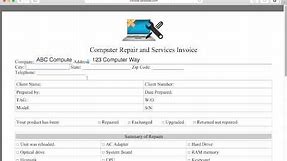 How to Make a Computer Repair Invoice | Excel | Word | PDF