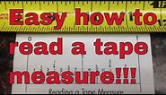 Easy how to read a tape measure