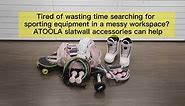 ATOOLA Slatwall Hooks, Garage Slatwall Accessories, Multi Size Slatwall Hooks and Hangers, 14Pack