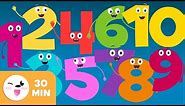LOS NÚMEROS del 1 al 10 - Canciones de los números - Vídeo educativo para aprender a contar