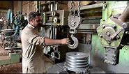 Cast Iron V-Belt Pulley Machining Process | Amazing Work on Vertical Lathe Machine