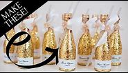 Bottle Bling! Sparkly Glitter Champagne Bottle Wedding Decoration